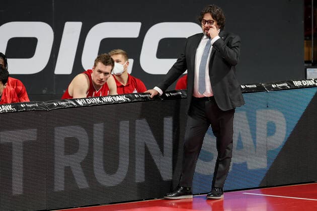 Coach Andrea Trinchieri FCBB during the 18th matchday in the Beko BBL Bundesliga on 12 02 2021 GER, Basketballl, Beko BBL Bundesliga, FC Bayern Basketball vs Fraport Skyliners, 12 02 2021 Muenchen Copyright: xMarcelxEngelbrechtx Eibner-Pressefotox EP_met