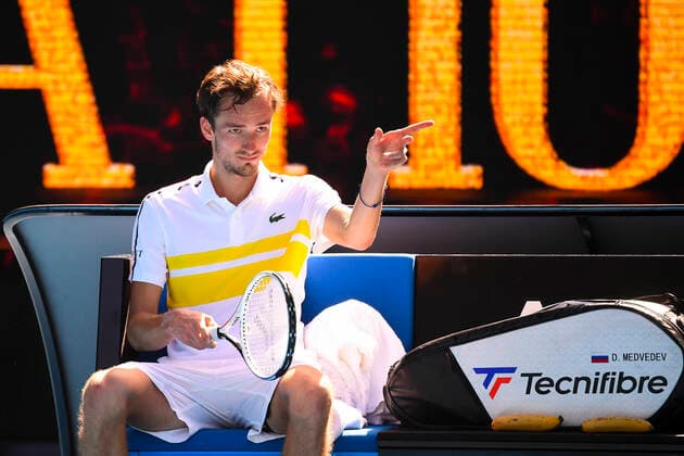 Tennis, Australian Open, Daniil Medvedev dismisses coach Gilles Cervara from the box - archive photos