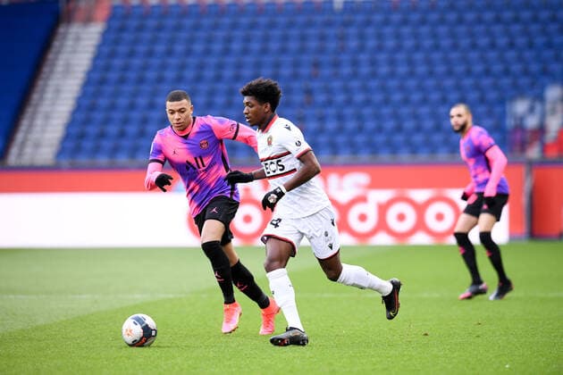 24 ANDY PELMARD (NICE) FOOTBALL : Paris SG vs Nice - Ligue 1 Uber Eats - 13 02 2021 FEP Panoramic 