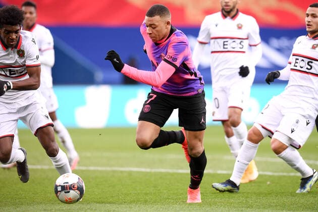 07 KYLIAN MBAPPE (PSG) FOOTBALL : Paris SG vs Nice - Ligue 1 Uber Eats - 13 02 2021 FEP Panoramic 