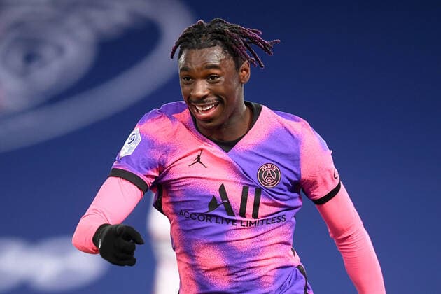 JOIE - 18 BIOTY MOISE KEAN (PSG) FOOTBALL : Paris SG vs Nice - Ligue 1 Uber Eats - 13 02 2021 FEP Panoramic 