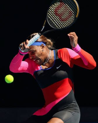 February 14, 2021: 10th seed Serena WILLIAMS of the USA in action against 7th seed Aryna SABALENKA of Belarus in a 4th round match on day 7 of the 2021 Australian Open on Rod Laver Arena, in Melbourne, Australia. Cal Media. Melbourne Australia - ZUMAc04_ 20210214_zaf_c04_024 Copyright: xSydneyxLowx