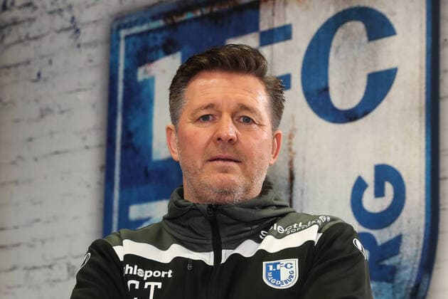 Coach Christian Titz 1 FC Magdeburg 3 Liga Football Season 2020 2021 Presentation at 1 FC Magdeburg in the MDCC Arena in Magdeburg Football,Man,Men,Germany,13 02 2021