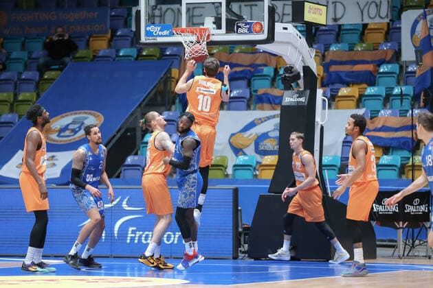 Basketball Bundesliga,Fraport Skyliners ratiopharm Ulm,2021 02 14,GER, im Philipps Christoph, ratiopharm Ulm, 10 , ,Eibner Pressefoto Uli Scherbaum Fraport Skyliners ratiopharm Ulm Frankfurt Copyright: xEibner-Pressefoto UlrichxScherbaumx EP_usm