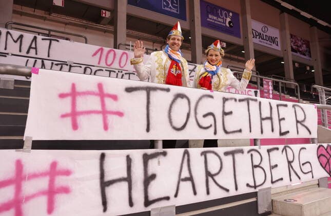 Designated Bonn Prince and Princess Marco I and Nadine I at the game Telekom Baskets Bonn vs Syntainics MBC easyCredit BBL 1 Bundesliga , season 2020 2021 , matchday 19