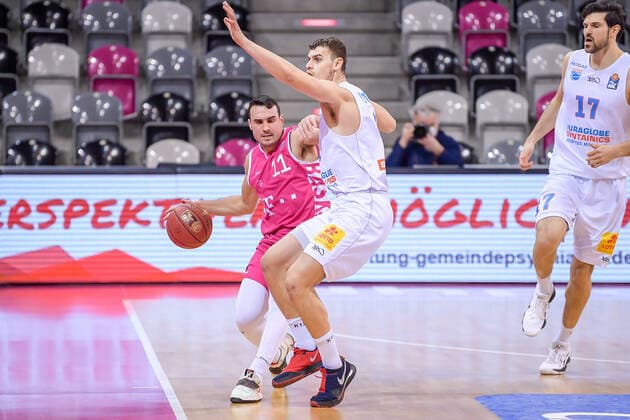 easyCredit BBL, Telekom Baskets Bonn vs Syntainics MBC, 14 02 2021 Anthony DiLeo Telekom Baskets Bonn 11 , easyCredit BBL, Telekom Baskets Bonn vs Syntainics MBC on 14 02 2021 at Telekom Dome Bonn, Bonn Nordrhein Westfalen Copyright: xBEAUTIFULxSPORTS Mueller-Laschetx