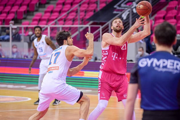 easyCredit BBL, Telekom Baskets Bonn vs Syntainics MBC, 14 02 2021 Leon Kratzer Telekom Baskets Bonn 21 , easyCredit BBL, Telekom Baskets Bonn vs Syntainics MBC on 14 02 2021 at Telekom Dome Bonn, Bonn Nordrhein Westfalen Copyright: xBEAUTIFULxSPORTS Mueller-Laschetx