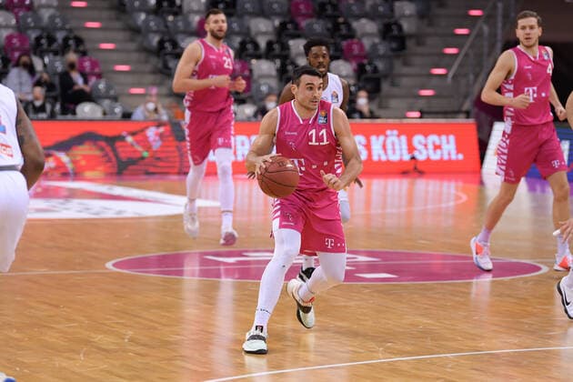 easyCredit BBL, Telekom Baskets Bonn vs Syntainics MBC, 14 02 2021 Anthony DiLeo Telekom Baskets Bonn 11 , easyCredit BBL, Telekom Baskets Bonn vs Syntainics MBC on 14 02 2021 at Telekom Dome Bonn, Bonn Nordrhein Westfalen Copyright: xBEAUTIFULxSPORTS Mueller-Laschetx