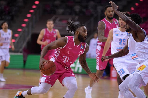 easyCredit BBL, Telekom Baskets Bonn vs Syntainics MBC, 14 02 2021 Xavier Pollard Telekom Baskets Bonn 2 , easyCredit BBL, Telekom Baskets Bonn vs Syntainics MBC on 14 02 2021 at Telekom Dome Bonn, Bonn Nordrhein Westfalen Copyright: xBEAUTIFULxSPORTS Mueller-Laschetx