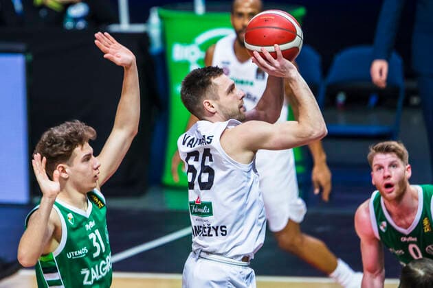 2021-02-14 Panevezys Lithuania. Lithuanian basketball Cup (Karaliaus Mindaugo Taure) final Zalgiris Kaunas vs Lietkabelis Panevezys at Cido arena in Panevezys on Sunday 14 of February 2021. Panevezys Lithuania  Copyright: xKarolisxKavolelisx sport basketball cup
