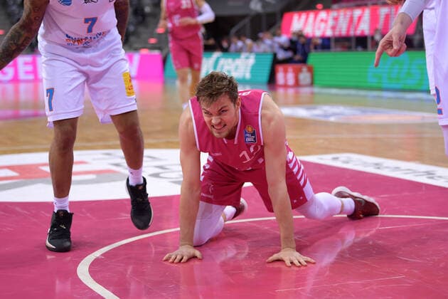 easyCredit BBL, Telekom Baskets Bonn vs Syntainics MBC, 14 02 2021 Kilian Binapfl Telekom Baskets Bonn 12 , easyCredit BBL, Telekom Baskets Bonn vs Syntainics MBC on 14 02 2021 at Telekom Dome Bonn, Bonn Nordrhein Westfalen Copyright: xBEAUTIFULxSPORTS Mueller-Laschetx