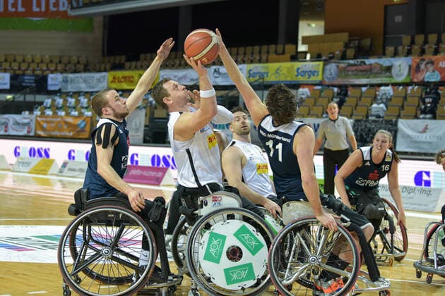 RBBL RSV Lahn Dill BBC Muensterland, 14 02 21 Dominik Mohsler 4 RSV Lahn Dill , Simon Brown 5 RSV Lahn Dill , Mattijs Bellers 11 BBC Muensterland , Marco Hoffmann 30 BBC Muensterland , Lena Knippelmeyer 16 BBC Muensterland Rittal Arena, Wetzlar, 14 02 21 Copyright: xBEAUTIFULxSPORTS Roeczeyx