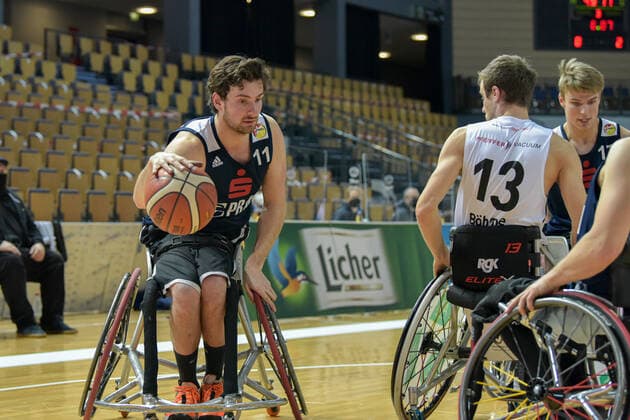 RBBL RSV Lahn Dill BBC Muensterland, 14 02 21 Mattijs Bellers 11 BBC Muensterland , Julian Lammering 17 BBC Muensterland , Thomas Böhme 13 RSV Lahn Dill Rittal Arena, Wetzlar, 14 02 21 Copyright: xBEAUTIFULxSPORTS Roeczeyx