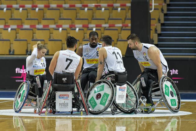 RBBL RSV Lahn Dill BBC Muensterland, 14 02 21 Tactical coordination RSV Lahn Dill Rittal Arena, Wetzlar, 14 02 21 Copyright: xBEAUTIFULxSPORTS Roeczeyx