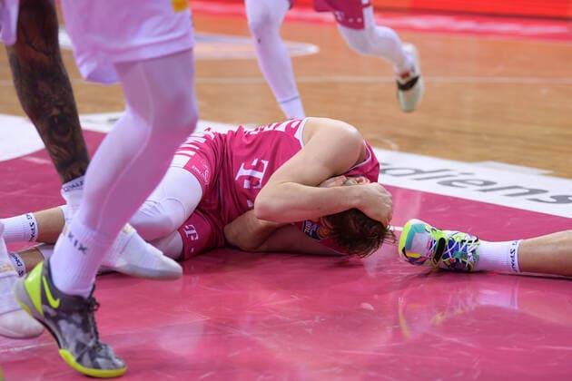 easyCredit BBL, Telekom Baskets Bonn vs Syntainics MBC, 14 02 2021 Kilian Binapfl Telekom Baskets Bonn 12 , easyCredit BBL, Telekom Baskets Bonn vs Syntainics MBC on 14 02 2021 at Telekom Dome Bonn, Bonn Nordrhein Westfalen Copyright: xBEAUTIFULxSPORTS Mueller-Laschetx
