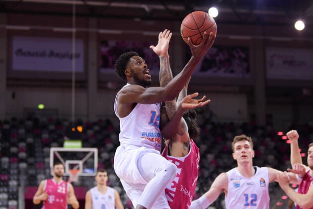 easyCredit BBL, Telekom Baskets Bonn vs Syntainics MBC, 14 02 2021 Shavon Coleman Syntainics MBC 15 , easyCredit BBL, Telekom Baskets Bonn vs Syntainics MBC on 14 02 2021 at Telekom Dome Bonn, Bonn Nordrhein Westfalen Copyright: xBEAUTIFULxSPORTS Mueller-Laschetx