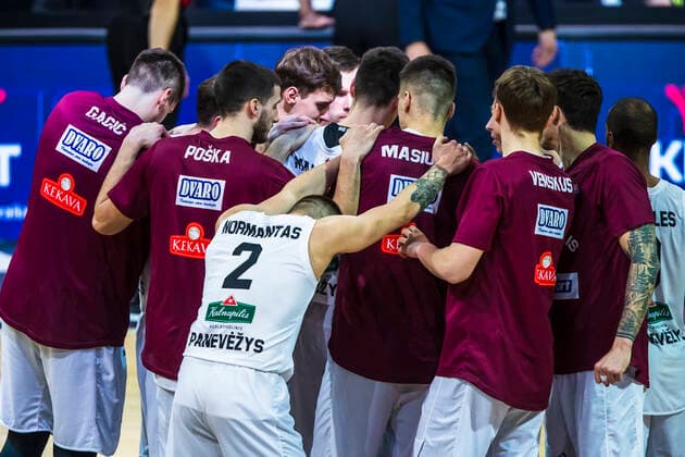 2021-02-14 Panevezys Lithuania. Lithuanian basketball Cup (Karaliaus Mindaugo Taure) final Zalgiris Kaunas vs Lietkabelis Panevezys at Cido arena in Panevezys on Sunday 14 of February 2021. Panevezys Lithuania  Copyright: xKarolisxKavolelisx sport basketball cup