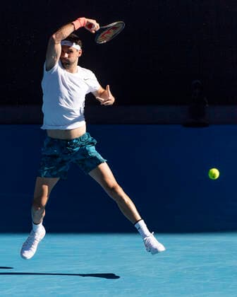 Grigor Dimitrov Australian Open 2021 Melbourne Park Melbourne Victoria Australia 14 02 2021 Copyright: xJuergenxHasenkopfx