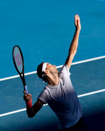 Grigor Dimitrov Australian Open 2021 Melbourne Park Melbourne Victoria Australia 14 02 2021 Copyright: xJuergenxHasenkopfx