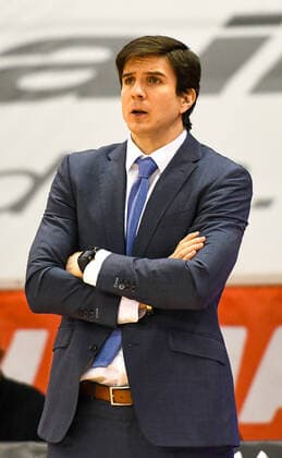 Pedro Calles Basketball Bundesliga, Basketball Season 2020 2021, 19 Matchday, Germany, easyCredit BBL, Germany, Giessen 46ers, giessen red, men, Jobstairs GIESSEN 46ers Hamburg Towers, men, Hamburg black