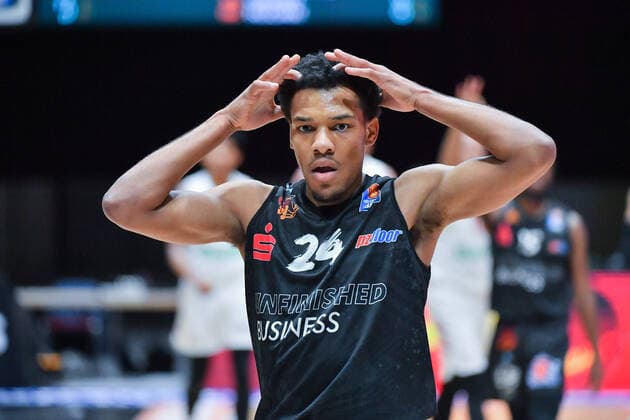 Chemnitz, Germany 14 February 2021 BBL 2020 2021 Niners Chemnitz vs FC Bayern Muenchen George King Chemnitz , Copyright: xFotostandx xDostmannx