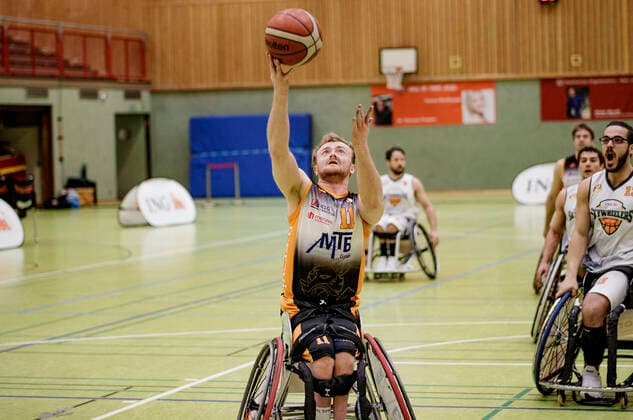 1 RBBL, ING Skywheelers Frankfurt vs Hannover United, Frankfurt, Skywheelers Dome Frankfurt, 14 2 2021 Jan Sadler Hannover United , ING Skywheelers Frankfurt vs Hannover United, Frankfurt, Skywheelers Dome Frankfurt, 14 2 2021 Copyright: xBEAUTIFULxSPORTS P.xGawlickx