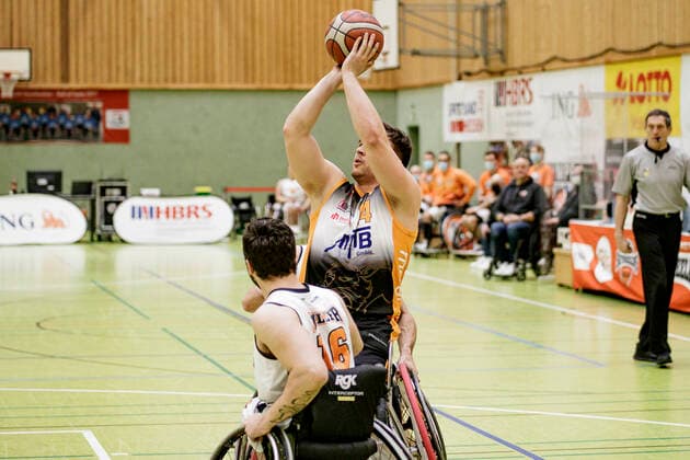 1 RBBL, ING Skywheelers Frankfurt vs Hannover United, Frankfurt, Skywheelers Dome Frankfurt, 14 2 2021 Matthias Güntner Hannover United , ING Skywheelers Frankfurt vs Hannover United, Frankfurt, Skywheelers Dome Frankfurt, 14 2 2021 Copyright: xBEAUTIFULxSPORTS P.xGawlickx