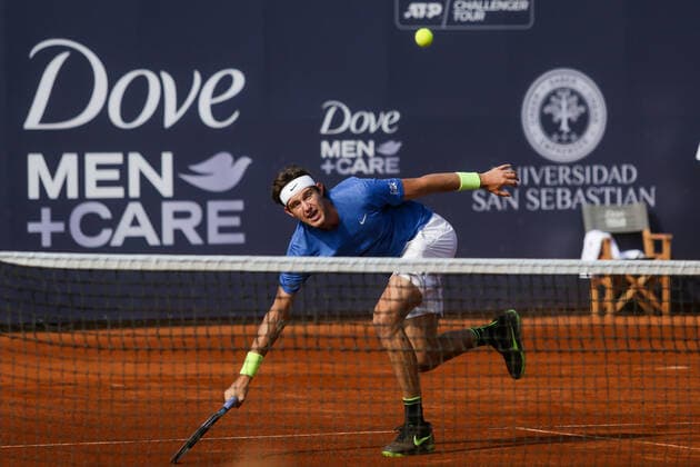 Concepcion 16 de febrero de 2021 El jugador chileno Nicolas Jarry, debuta en la segunda jornada del Cuadro ATP, Tennis Herren Challenger Concepción 2021. Pablo Hidalgo Aton Chile Cuadro ATP Challenger Concepción 2021