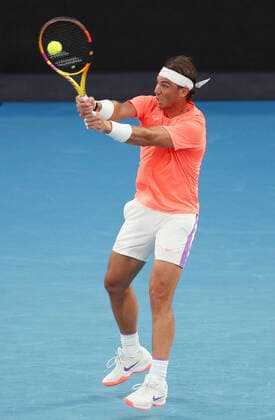 Rafael Nadal, ESP, during quarter finals of 2021 Australian Open in Melbourne, 17 02 2021