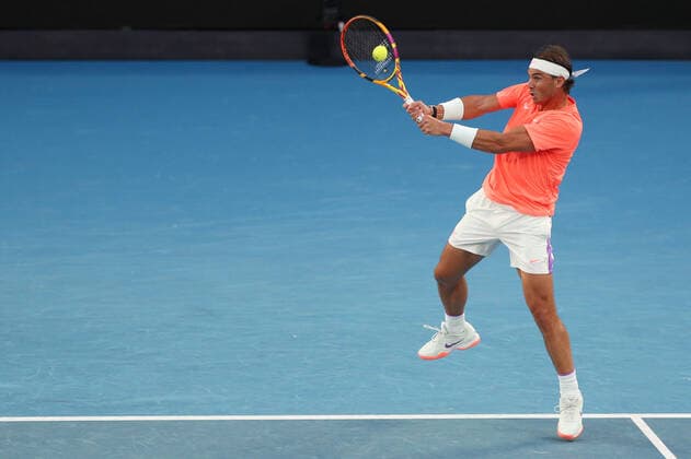 Rafael Nadal, ESP, during quarter finals of 2021 Australian Open in Melbourne, 17 02 2021