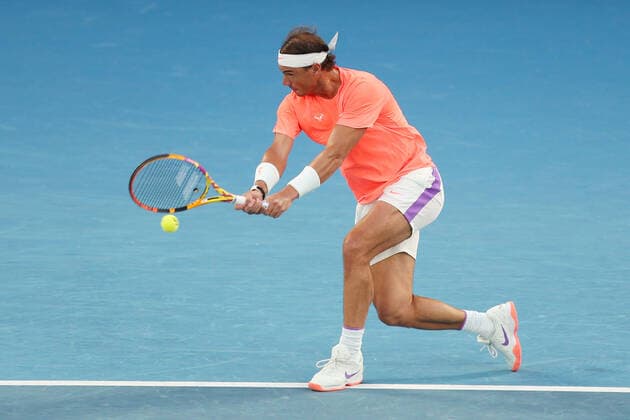 Rafael Nadal, ESP, during quarter finals of 2021 Australian Open in Melbourne, 17 02 2021