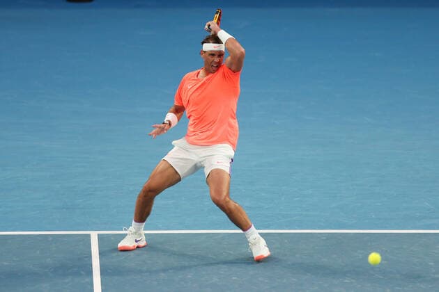 Rafael Nadal, ESP, during quarter finals of 2021 Australian Open in Melbourne, 17 02 2021