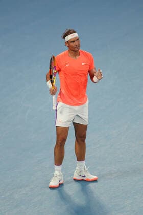 Rafael Nadal, ESP, during quarter finals of 2021 Australian Open in Melbourne, 17 02 2021
