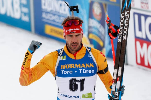 Bilder des Jahres 2021, Sport 02 Februar Sport Themen der Woche KW07 Sport Bilder des Tages Arnd Peiffer, Germany cometing in the Men 20km Individual Competition during the Biathlon IBU World Championships 2021 on 17 February 2021 in Pokljuka, Slovenia. (Kalle Parkkinen Newspix24)  Copyright: xKallexParkkinenx NP2401291994