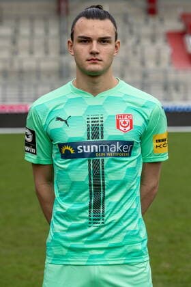 Tim Schreiber HFC Hallescher Fussballclub e V 3 Liga, portrait date 2020 2021, Halle Saale Saxony Anhalt Germany Erdgas Sportpark