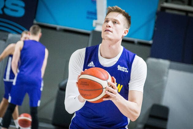 210217 This handout picture from the Swedish Basketball Association shows Jonas Jerebko during a training session with the Swedish national team before the European Championship qualifiers in basketball on 17 February 2021 in Istanbul, Turkey,  Copyright: ISACxSOLINAW SWEDENxBASKETBALL BB210217ZU027