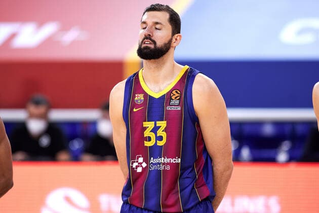February 18, 2021, Barcelona, Spain: Nikola Mirotic of FC Barcelona, Barca during the Turkish Airlines EuroLeague match between FC Barcelona and Zalgiris Kaunas at Palau Blaugrana in Barcelona, Spain. Barcelona Spain - ZUMAd159 20210218_zia_d159_001 Copyright: xGerardxFrancox