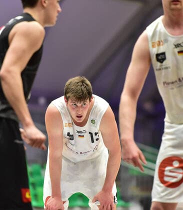 19 02 2021 Basketball Season 2020 2021 2 Bundesliga Pro A 22 Spieltag Nürnberg Falcons Basketball Club NBC Kirchheim Knights OGo Jonathan Maier 13, Nürnberg Falcons BC NBC