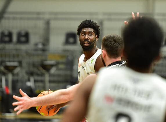 19 02 2021 Basketball Season 2020 2021 2 Bundesliga Pro A 22 Matchday Nürnberg Falcons Basketball Club NBC Kirchheim Knights OGo Mario Kegler Nürnberg Falcons BC NBC