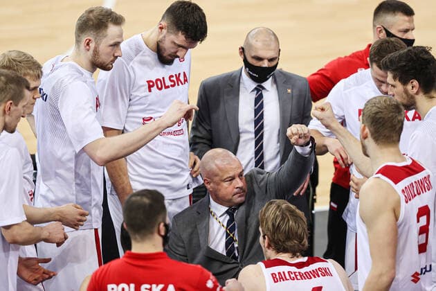 19.02.2021 GLIWICE, GLIWICE ARENA?KOSZYKOWKA (BASKETBALL) , KWALIFIKACJE MISTRZOSTW EUROPY FIBA EUROBASKET 2021 ( European Championship, EM, Europameisterschaft QUALIFICATION FIBA EUROBASKET 2021 BANKA GLIWICE ( BUBBLE GLIWICE ?MECZ POLSKA - HISZPANIA ( GAME POLAND SPAIN )?NZ POLSKA ILUSTRACJA, MIKE TAYLOR - TRENER, HEAD COACH REPREZENTACJI POLSKI W KOSZYKOWCE?FOTO LUKASZ GROCHALA CYFRASPORT NEWSPIX.PL --- Newspix.pl  20210219CSLG0113