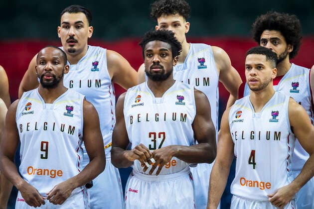 2021-02-20 Vilnius Lithuania. National teams of Belgium and Denmark play FIBA Eurobasket 2022 qualifier group C match in Vilnius on Saturday 20 of February 2022. Vilnius Lithuania KKF20210220_2897  Copyright: xKarolisxKavolelisx FIBA basketball Lithuania