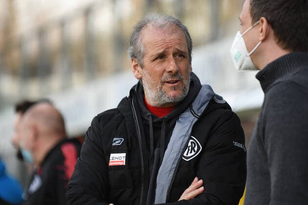 Roland Seitz Coach, VfR Aalen , VfR Aalen vs SC Freiburg II, Regionalliga Suedwest, Season 2020 2021, Matchday 24, 20 02 2021, VfR Aalen vs SC Freiburg II, Regionalliga Suedwest, Season 2020 2021, Matchday 24, 20 02 2021 Aalen. Copyright: xEibnerxPressefotox EP_FSU