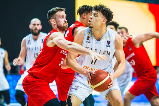 2021-02-20 Vilnius Lithuania. National teams of Belgium and Denmark play FIBA Eurobasket 2022 qualifier group C match in Vilnius on Saturday 20 of February 2022. Vilnius Lithuania KKF20210220_2974  Copyright: xKarolisxKavolelisx FIBA basketball Lithuania