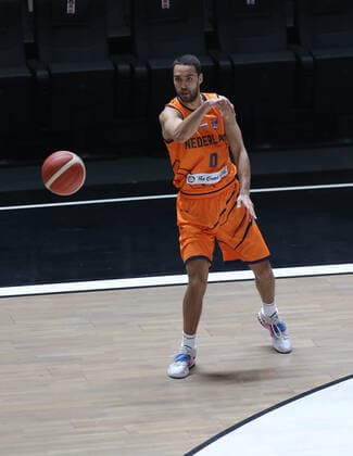 Basketball, EM Quali, Kroatien - Niederlande Yannick Franke of Netherlands during the FIBA Eurobasket Qualifiers Group D match between Croatia and Netherlands at Besiktas Akatlar Arena in Istanbul , Turkey on February 20 , 2021. 