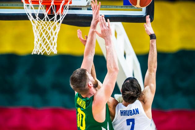 2021-02-20 Vilnius Lithuania. National teams of Czech Republic and Lithuania play FIBA Eurobasket 2022 qualifier group C match in Vilnius on Saturday 20 of February 2022. Vilnius Lithuania KKF20210220_3009  Copyright: xKarolisxKavolelisx FIBA basketball Lithuania