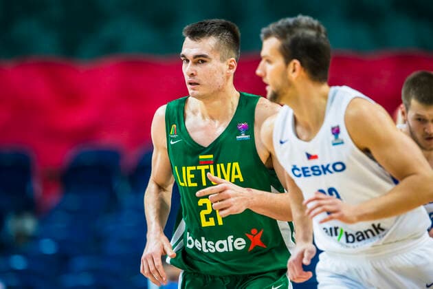 2021-02-20 Vilnius Lithuania. National teams of Czech Republic and Lithuania play FIBA Eurobasket 2022 qualifier group C match in Vilnius on Saturday 20 of February 2022. Vilnius Lithuania KKF20210220_3064  Copyright: xKarolisxKavolelisx FIBA basketball Lithuania