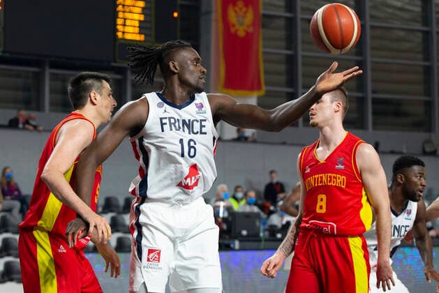 Jerry Boutsiele of France BASKET : Montenegro vs France - qualification Euro 2022 - 20 02 2021 NIKOLAKRSTIC PANORAMIC 