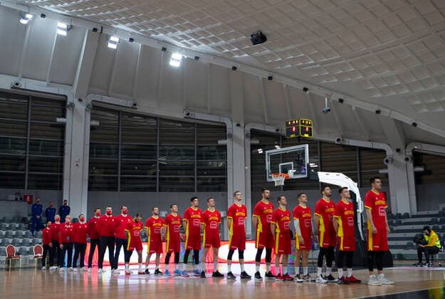 Montenegro team BASKET : Montenegro vs France - qualification Euro 2022 - 20 02 2021 NIKOLAKRSTIC PANORAMIC 
