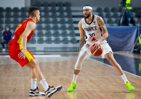 Isaia Cordinier of France BASKET : Montenegro vs France - qualification Euro 2022 - 20 02 2021 NIKOLAKRSTIC PANORAMIC 