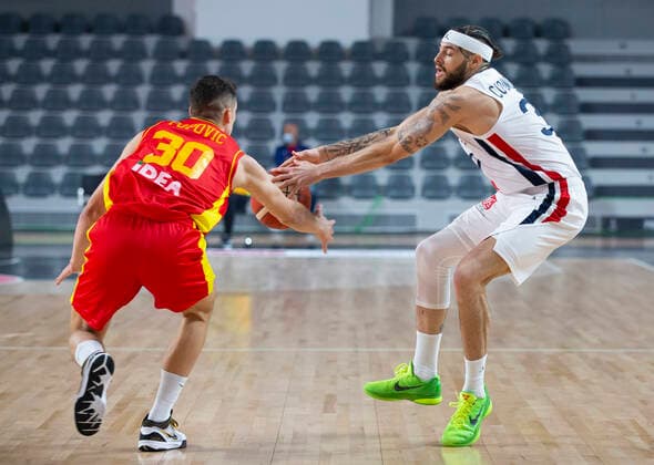 Isaia Cordinier of France BASKET : Montenegro vs France - qualification Euro 2022 - 20 02 2021 NIKOLAKRSTIC PANORAMIC 